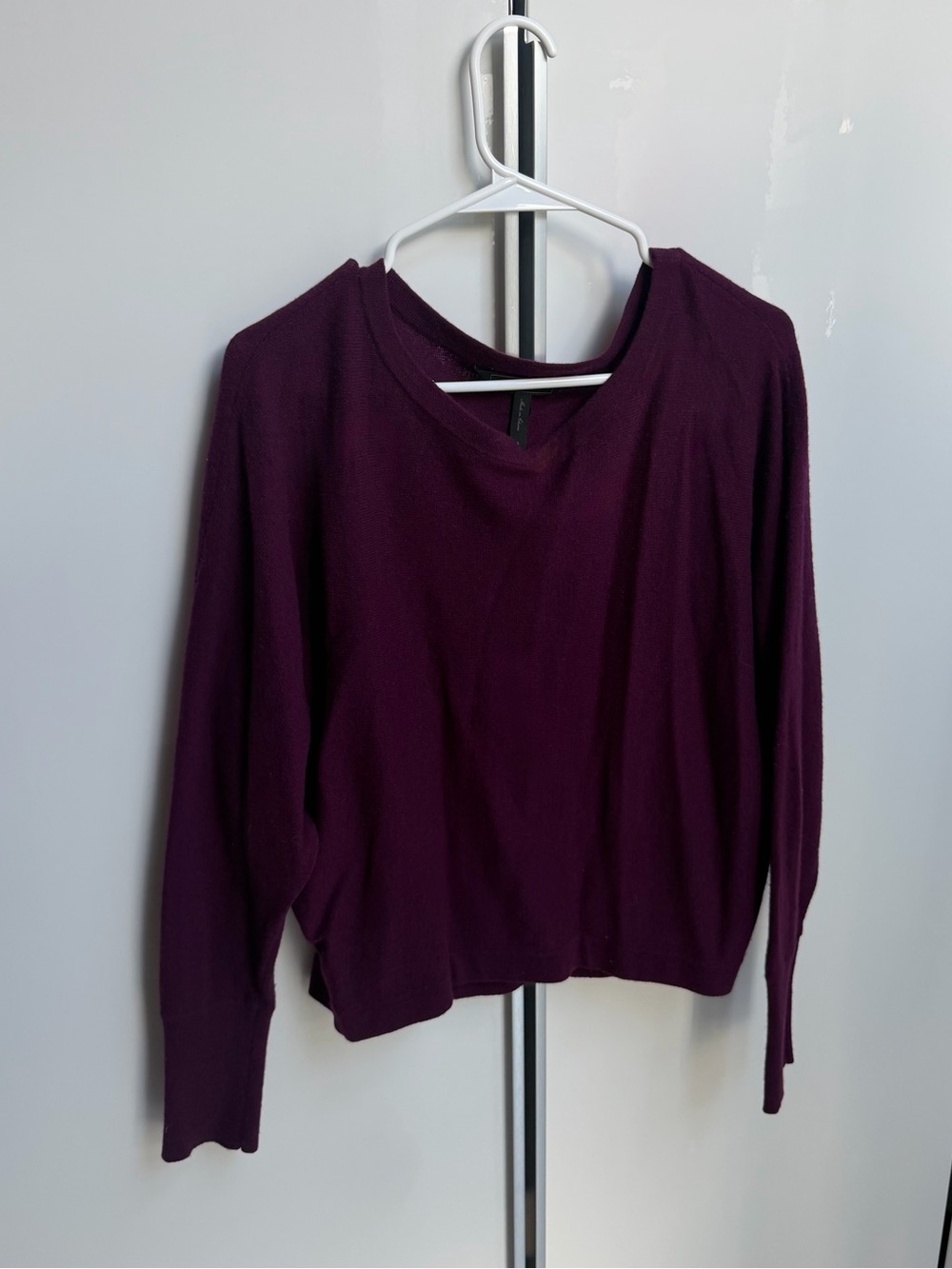 BCBGMaxAzria Long-Sleeve Sweatshirt in Plum